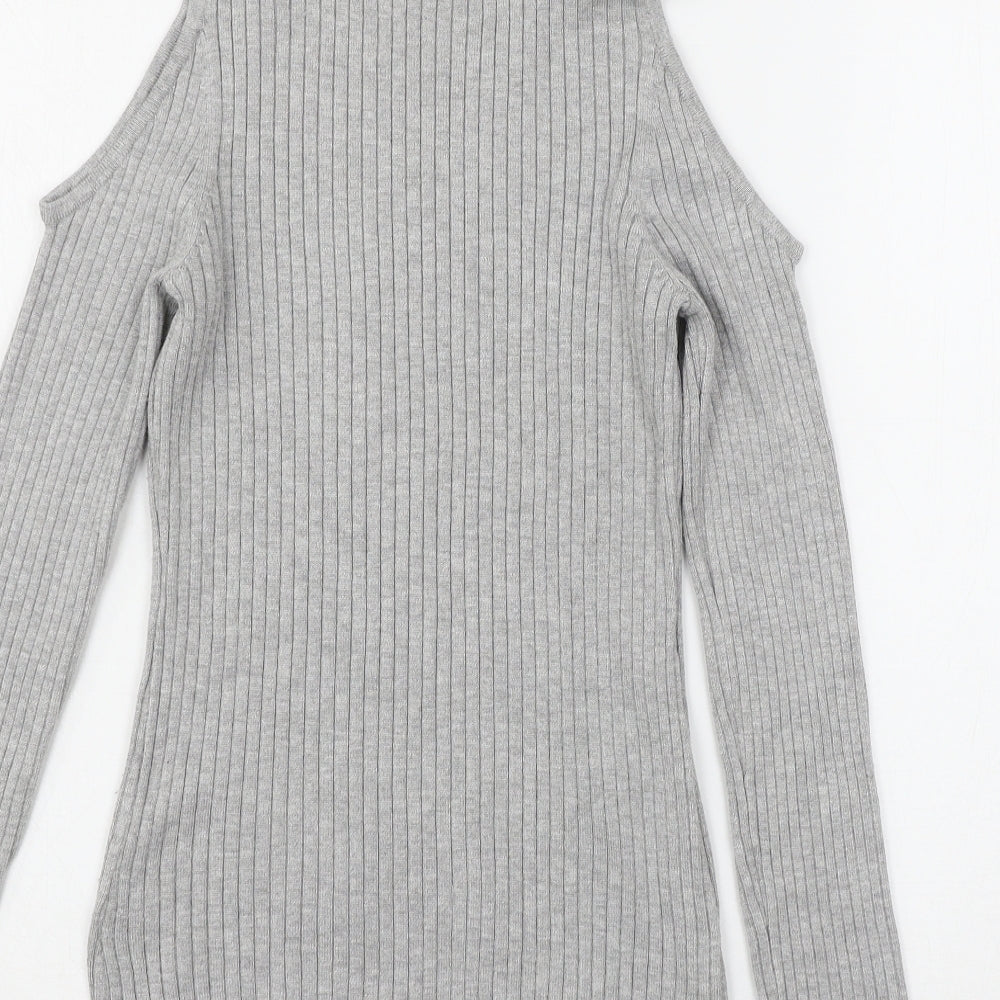 Verve Ami Womens Grey Knit Pullover Jumper Size M