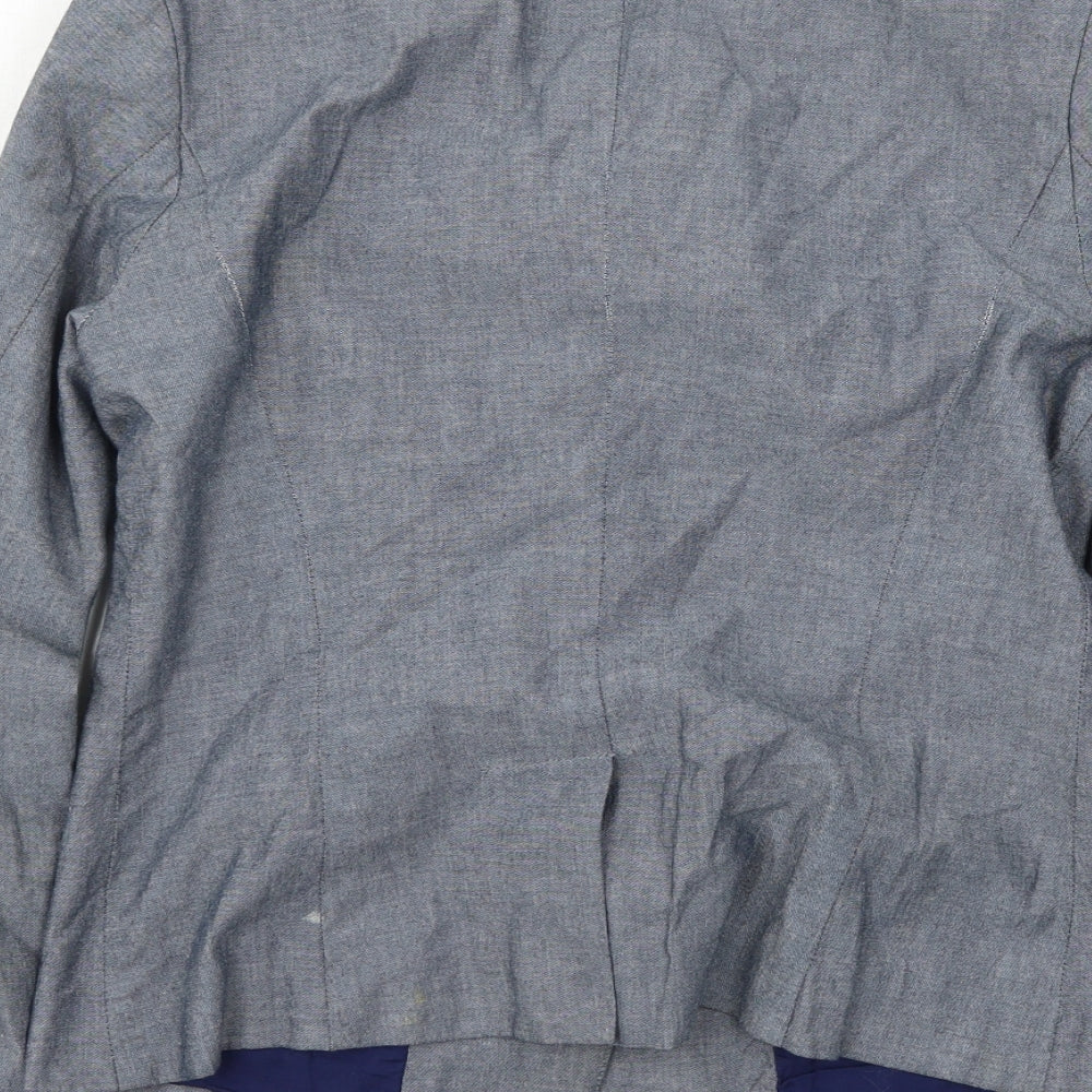 Gap Womens Blue Striped Jacket Blazer Size 4