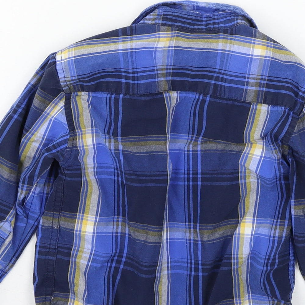 Blue Zoo Boys Blue Plaid Basic Button-Up Size 5 Years