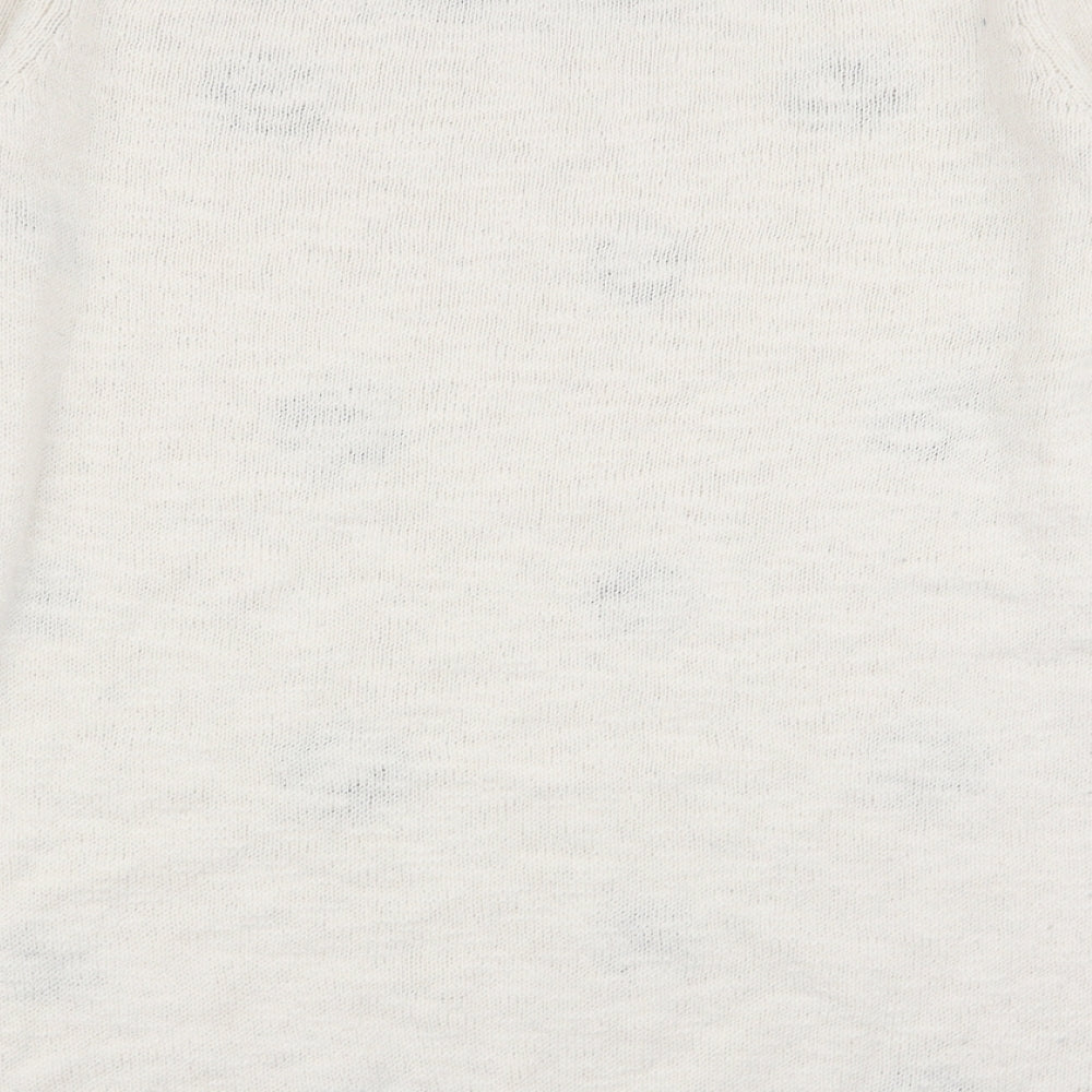 r edition Womens White Polka Dot Pullover Jumper Size 10