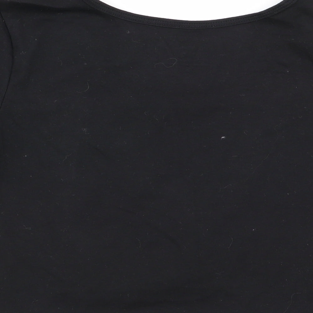 mandu Womens Black Basic T-Shirt Size S