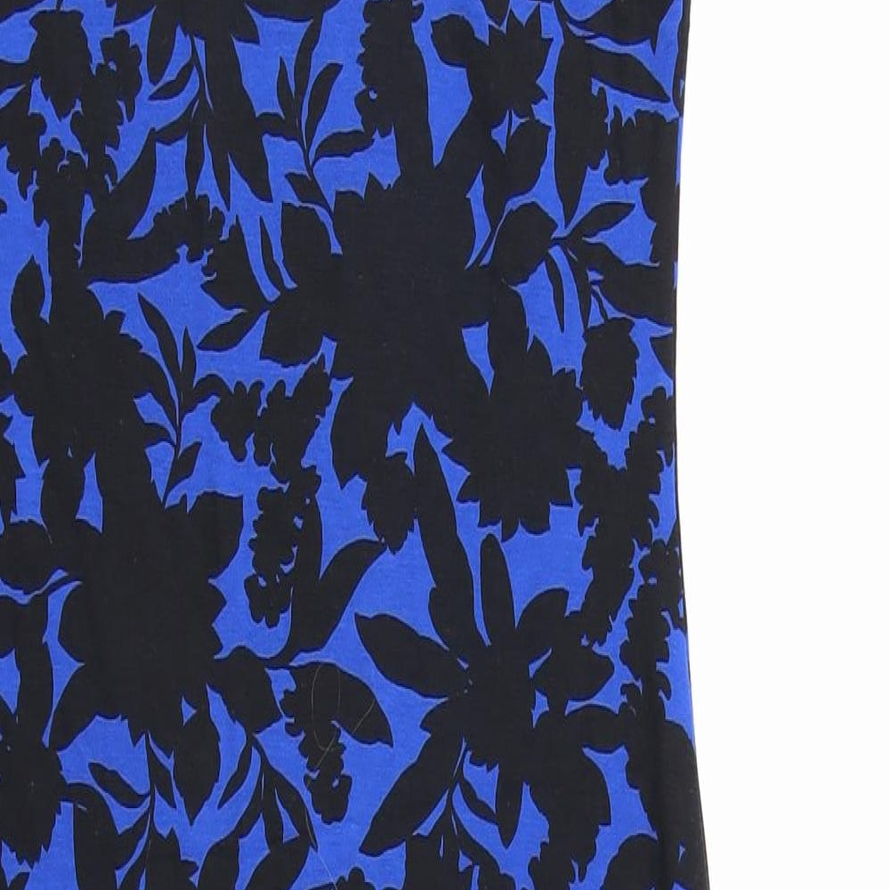 Select Womens Blue Floral Fit & Flare Size 8