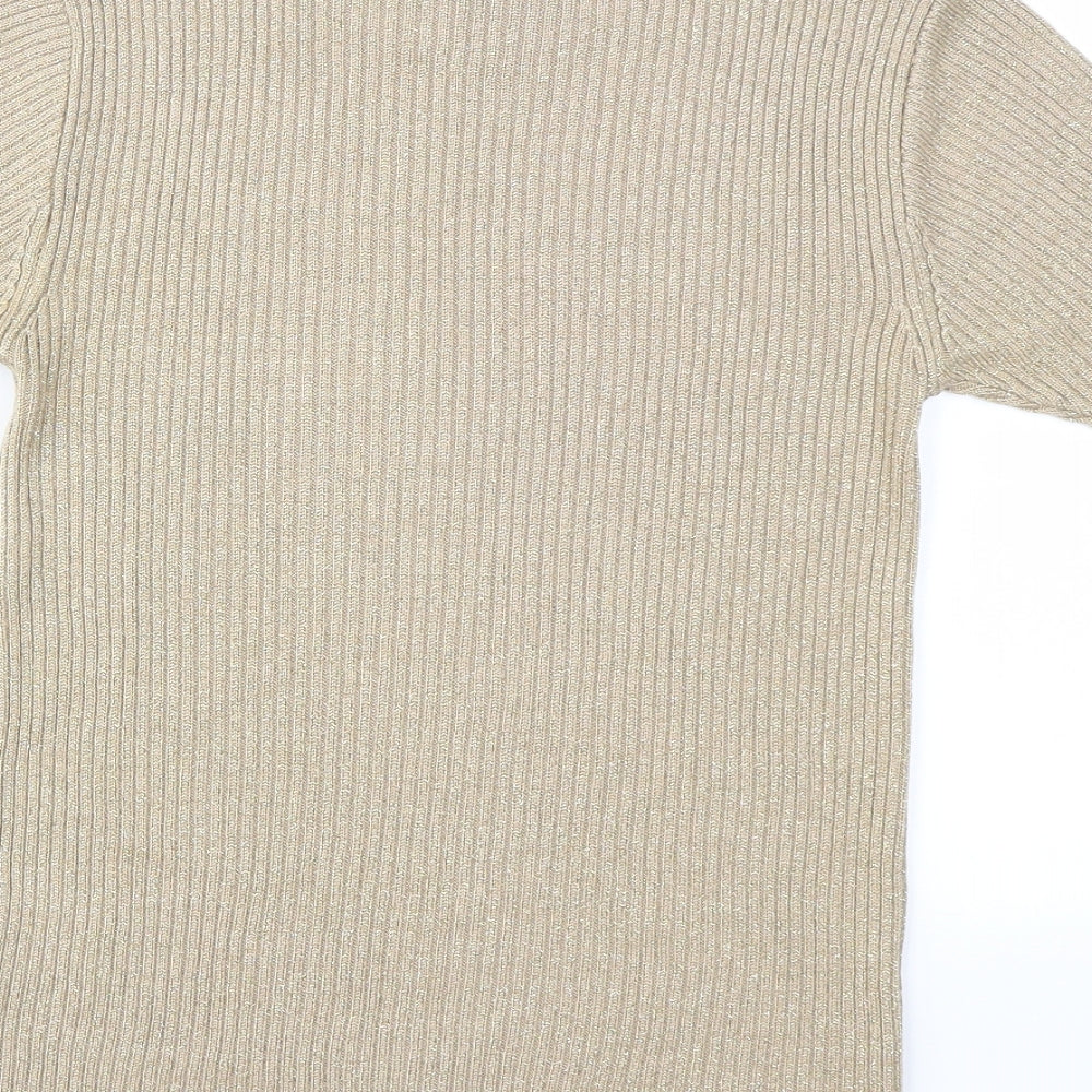 Bonmarché Womens Gold Basic T-Shirt Size S