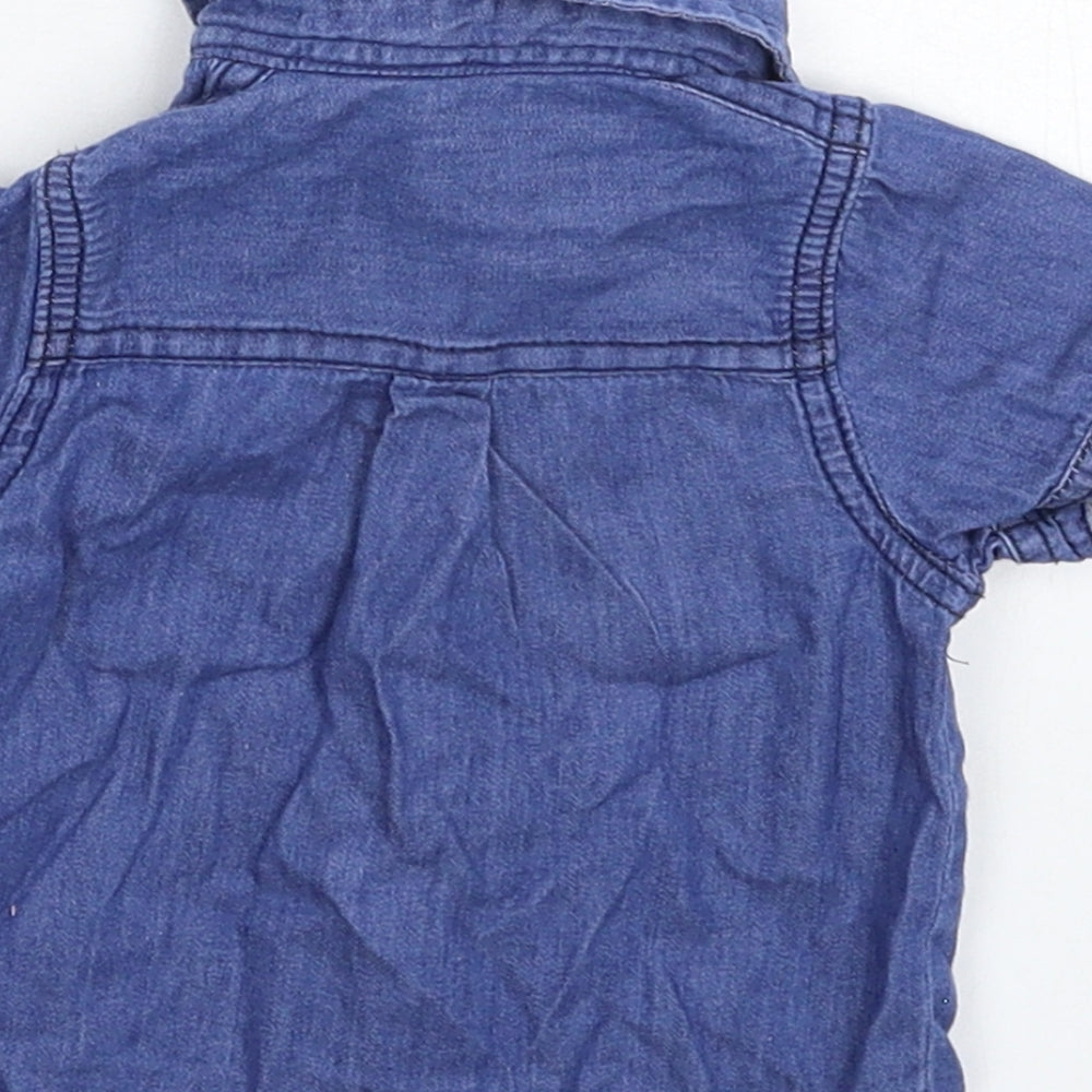 Matalan Baby Blue Denim Basic Button-Up Size 0-3 Months