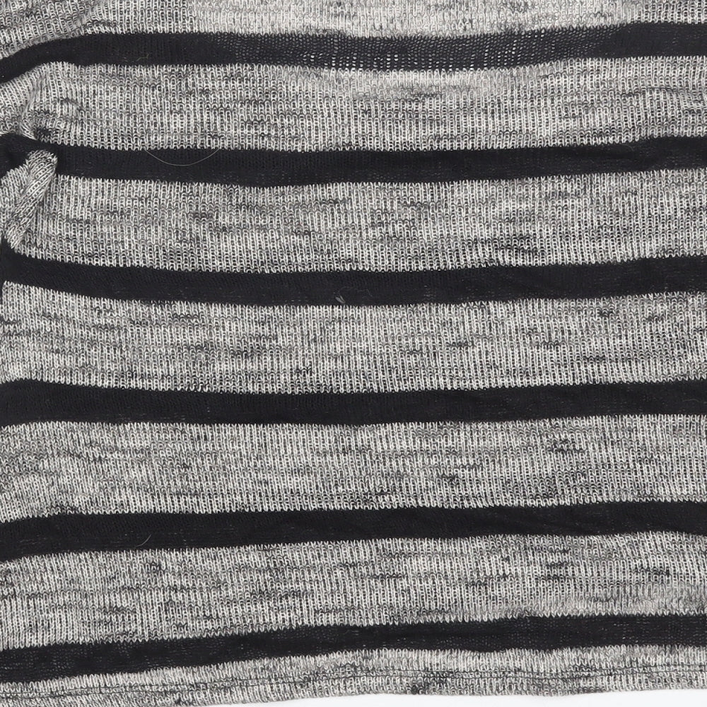 Atmosphere Womens Grey Striped Pullover Jumper Size 10