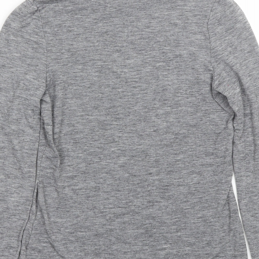 NEXT Womens Grey Wrap T-Shirt Size 6