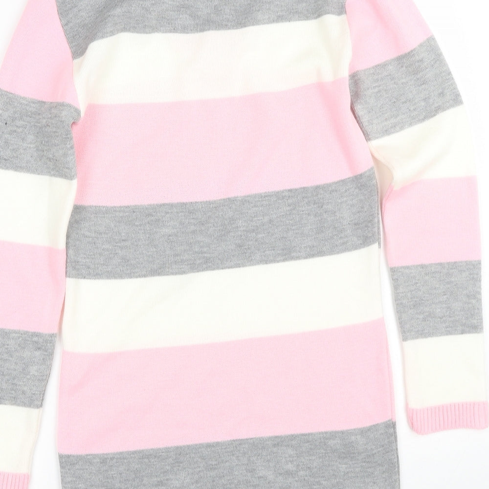 Figaro Womens Multicoloured Striped Jacket Dress Size 10
