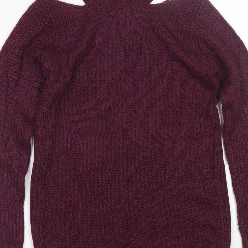 Select Womens Purple Pullover Jumper Size 8