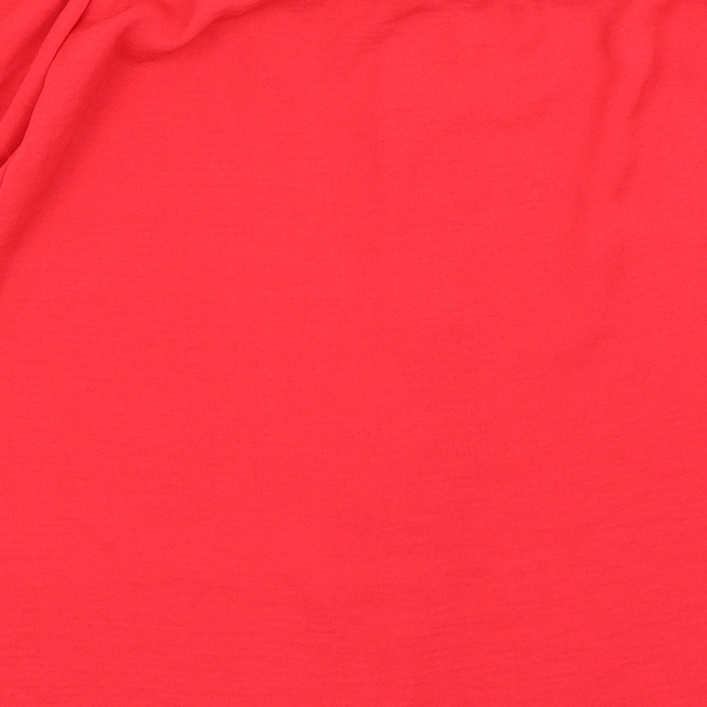 Preworn Womens Red Basic Blouse Size S