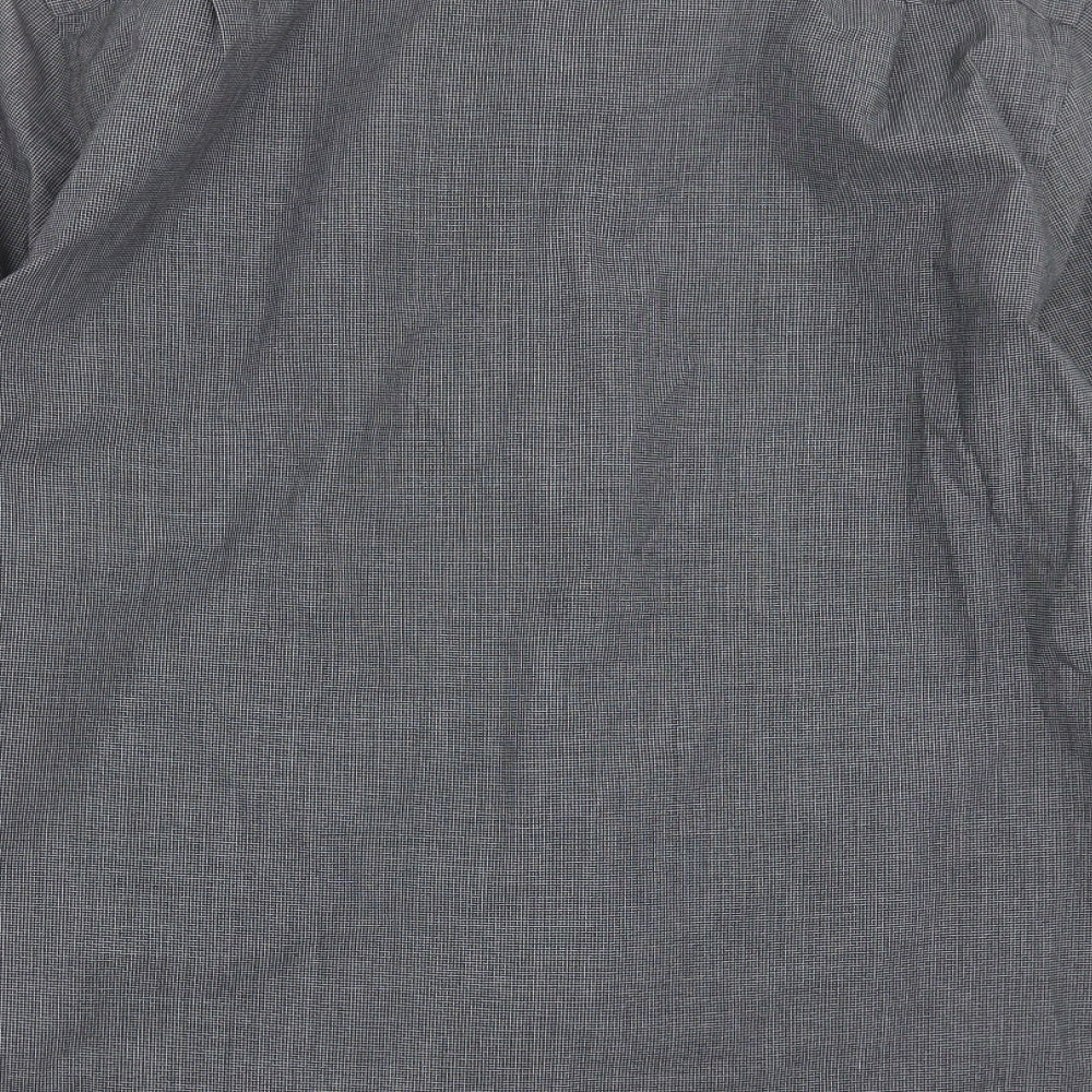 George Mens Black Check Button-Up Size 15.5