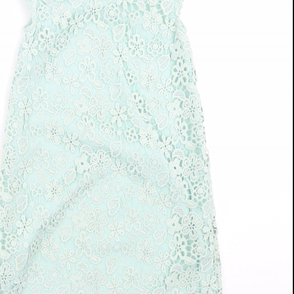 H&M Girls Green Floral Shift Size 4-5 Years