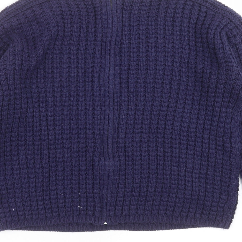 New Look Womens Blue Knit Pullover Jumper Size 10