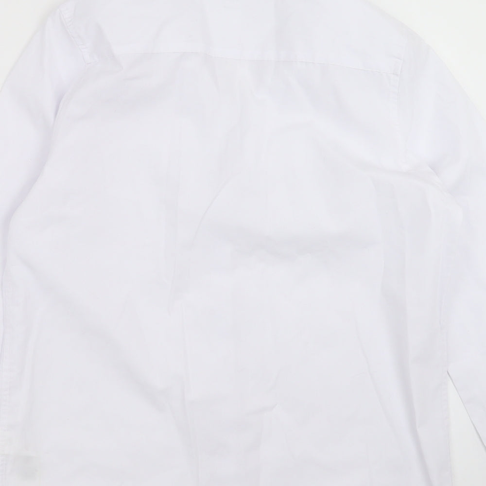 Marks and Spencer Boys White Basic Button-Up Size 13-14 Years - school