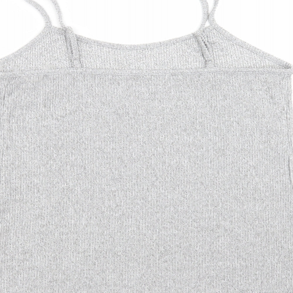 F&F Womens Grey Striped Camisole T-Shirt Size L