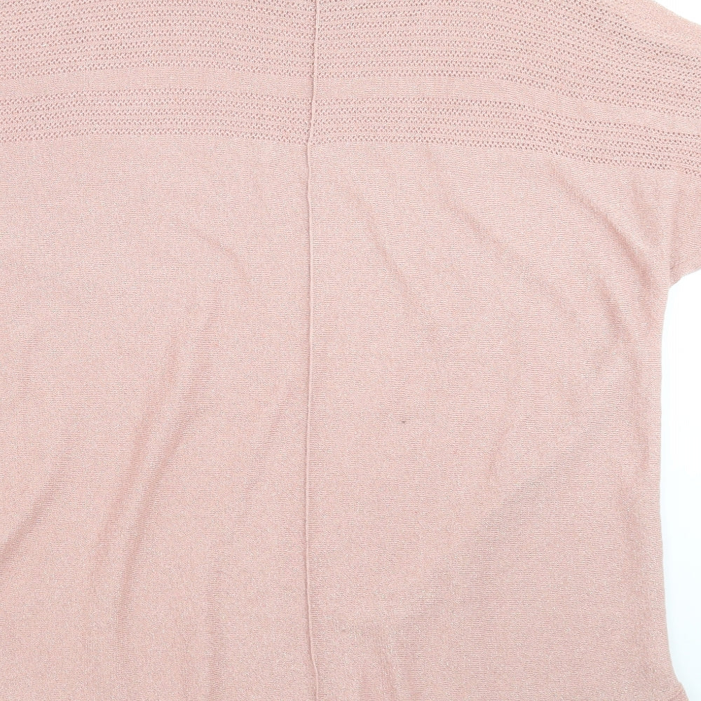 NEXT Womens Pink Knit Pullover Jumper Size XL - cold Shoulder