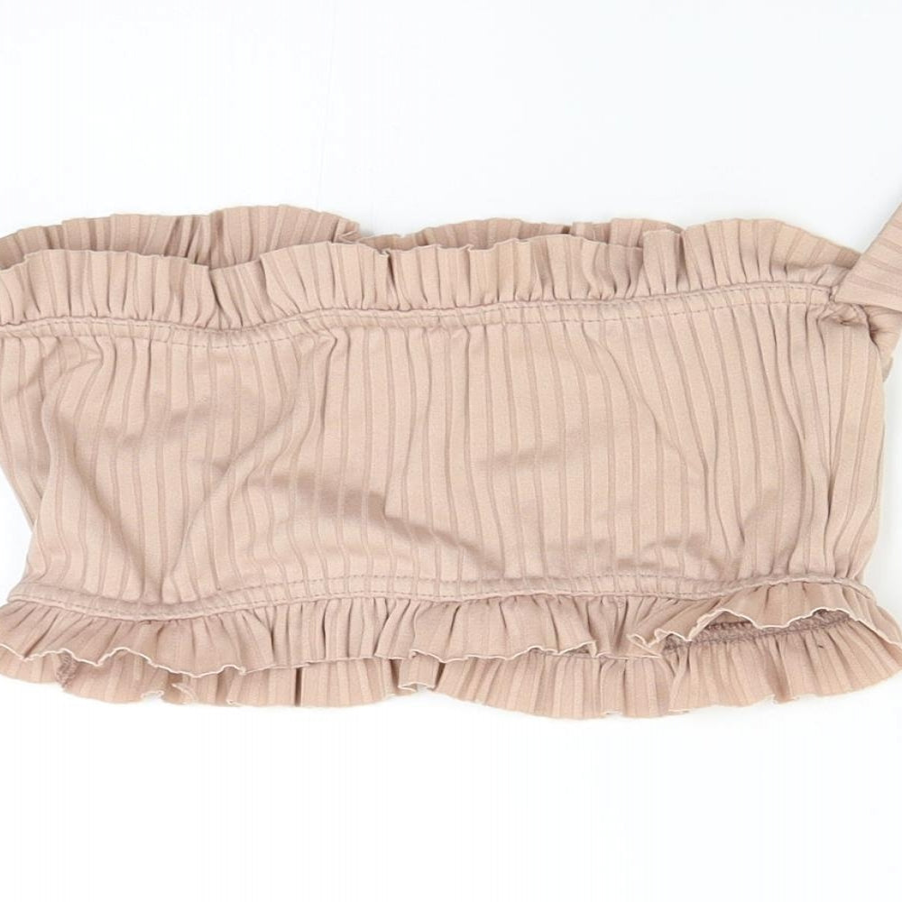 Femme Luxe Womens Brown Cropped Tank Size 10
