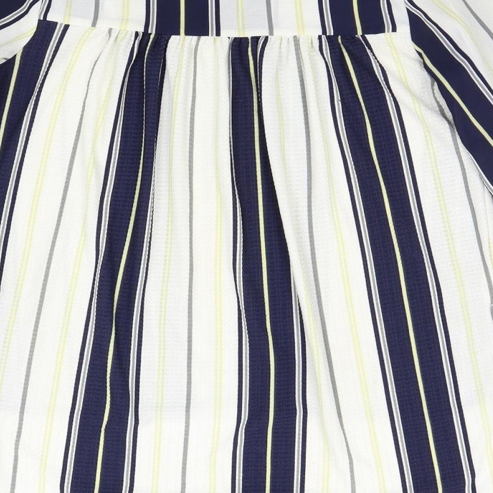 NEXT Womens Multicoloured Striped Tunic Blouse Size 10