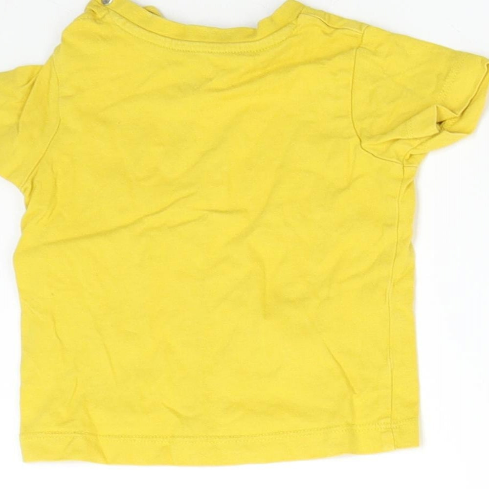 Nutmeg Baby Yellow Basic T-Shirt Size 6-9 Months