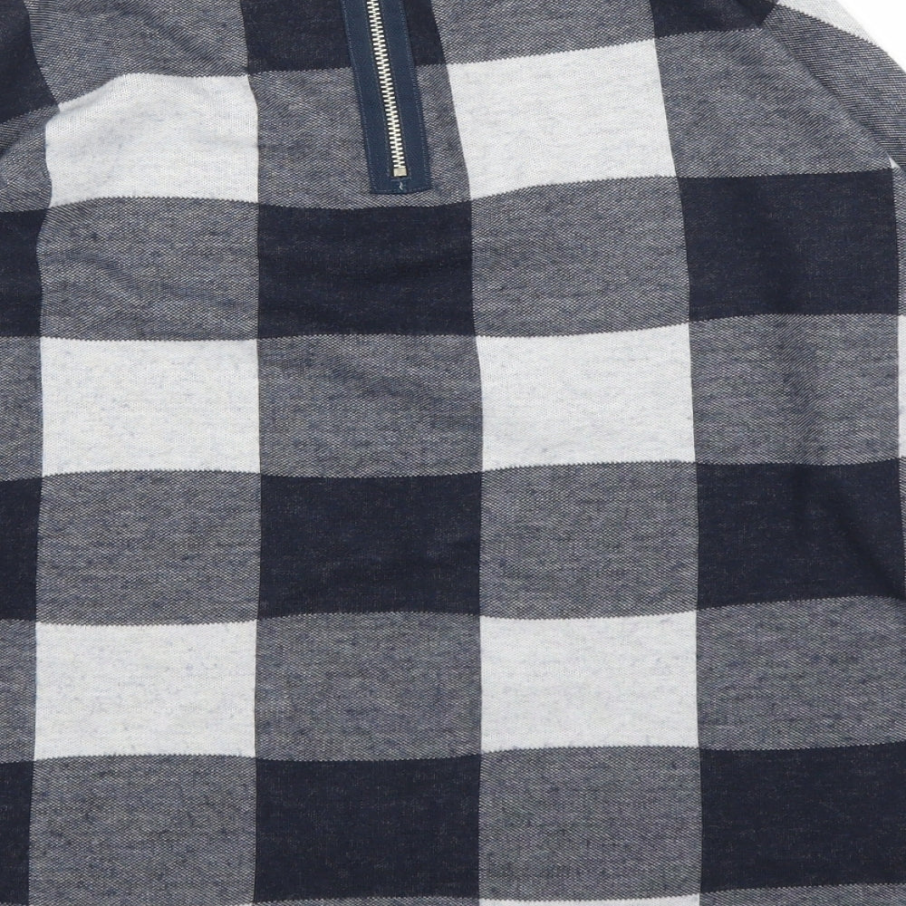 NEXT Womens Blue Check Basic Blouse Size 6