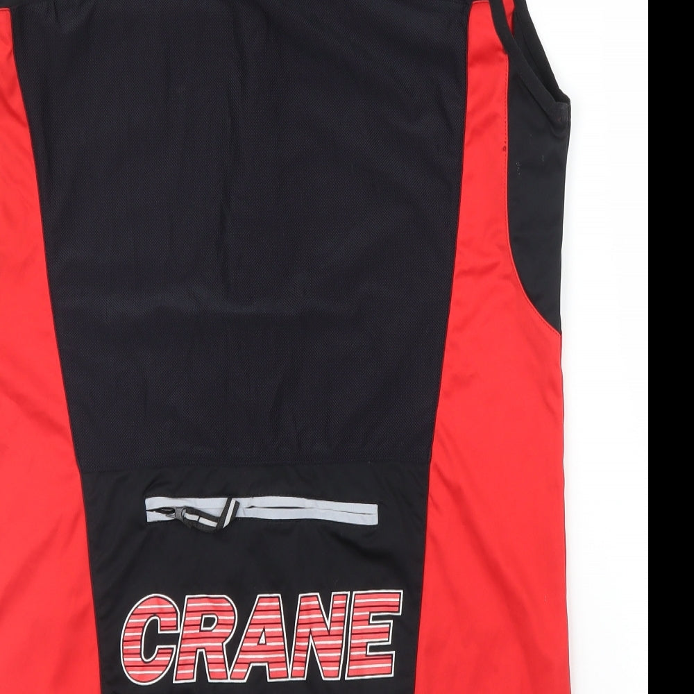 Crane Mens Red Full Zip Jumper Size L