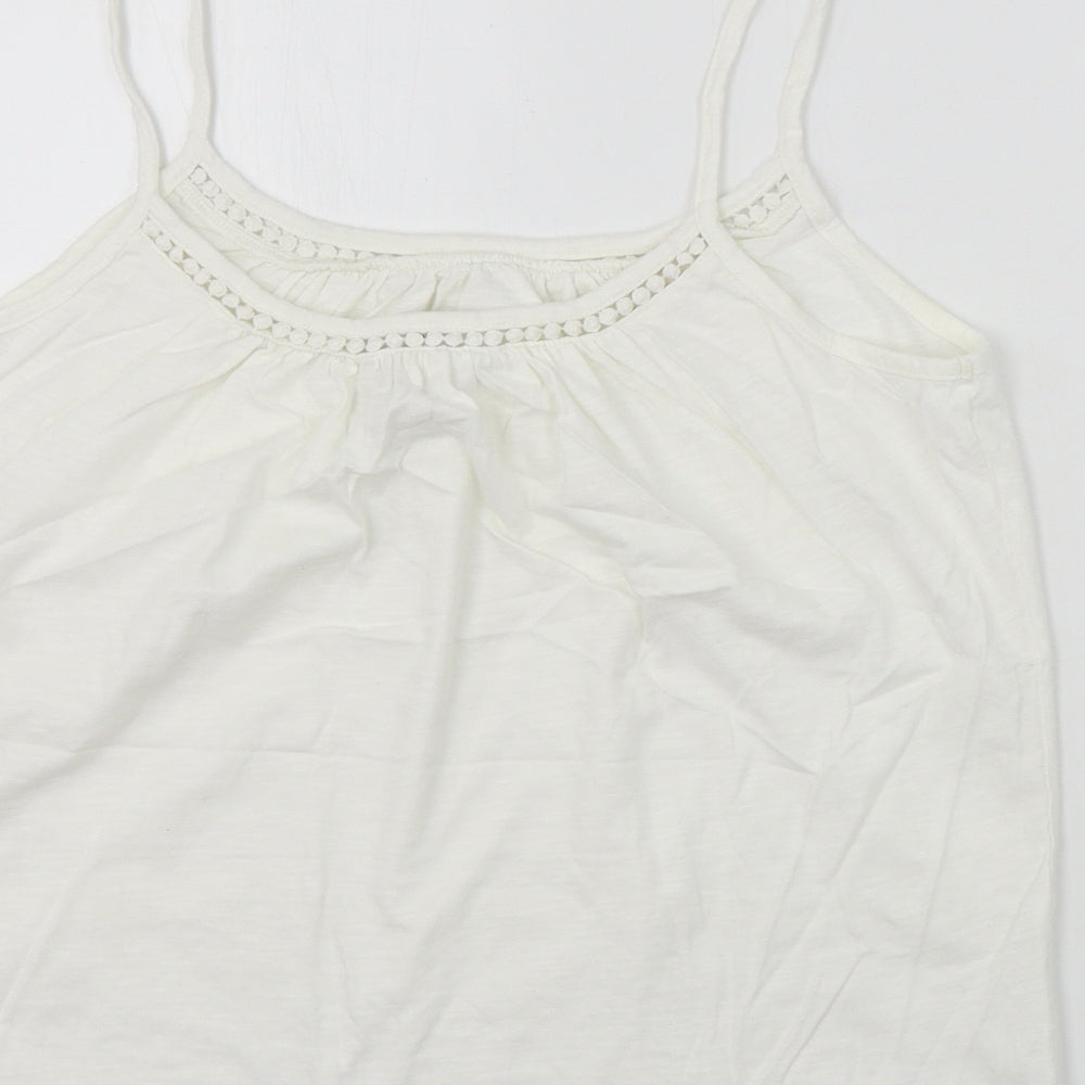 NEXT Womens White Houndstooth Basic T-Shirt Size 10