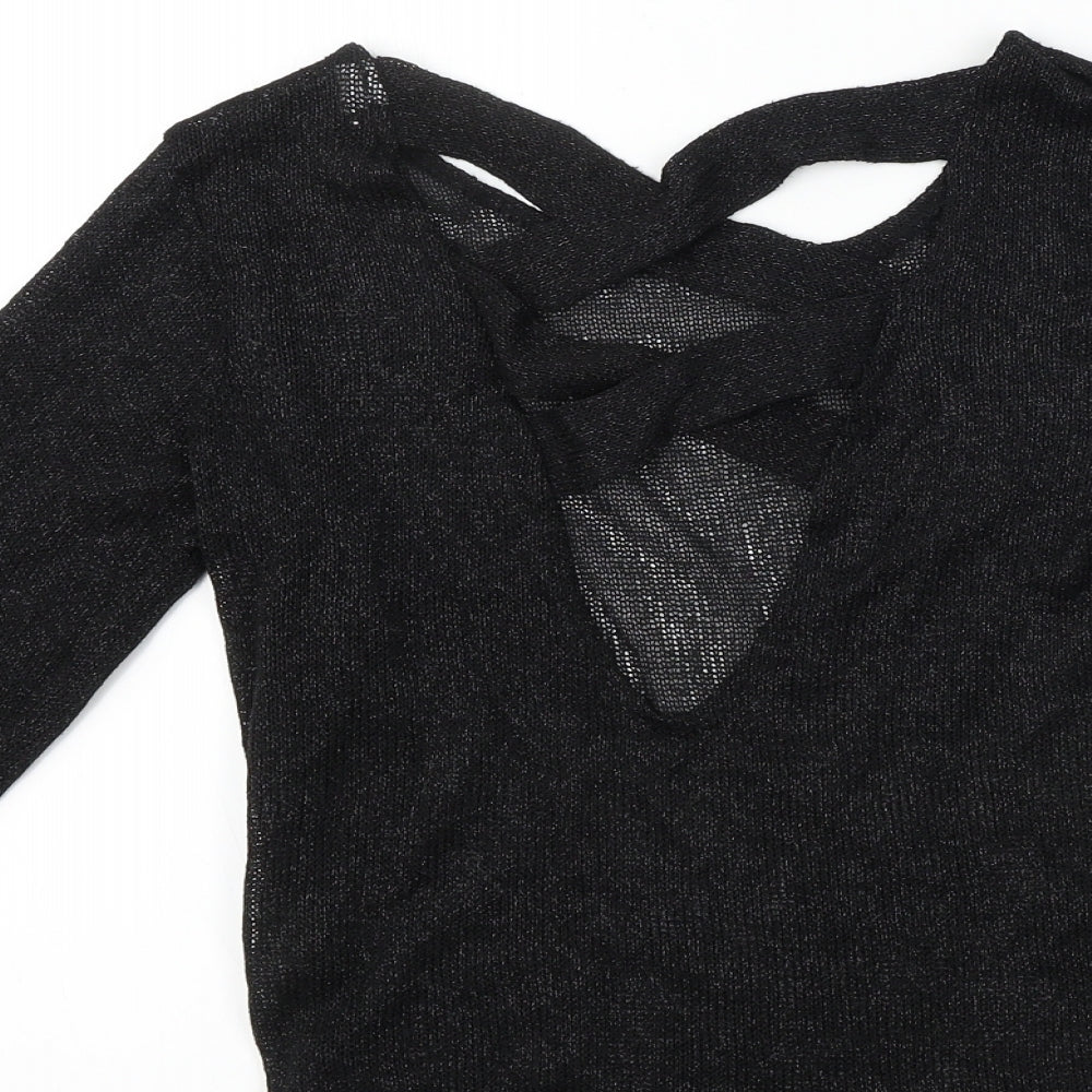 H&M Womens Black Basic T-Shirt Size XS