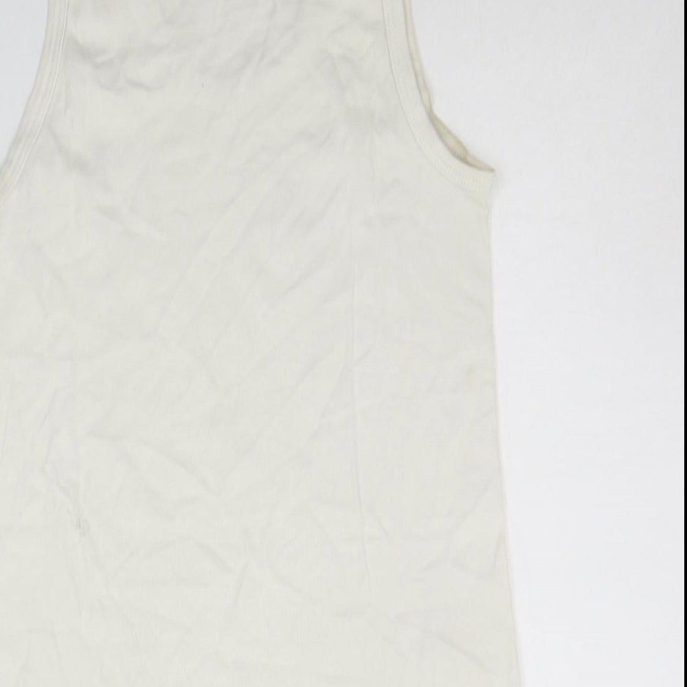 Rider Womens White Basic Tank Size M