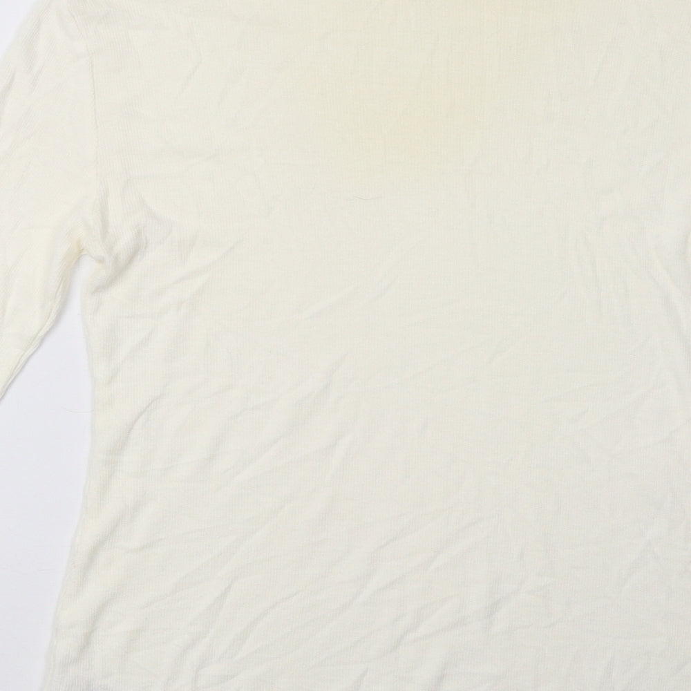 Matalan Womens White Pullover Sweatshirt Size 14