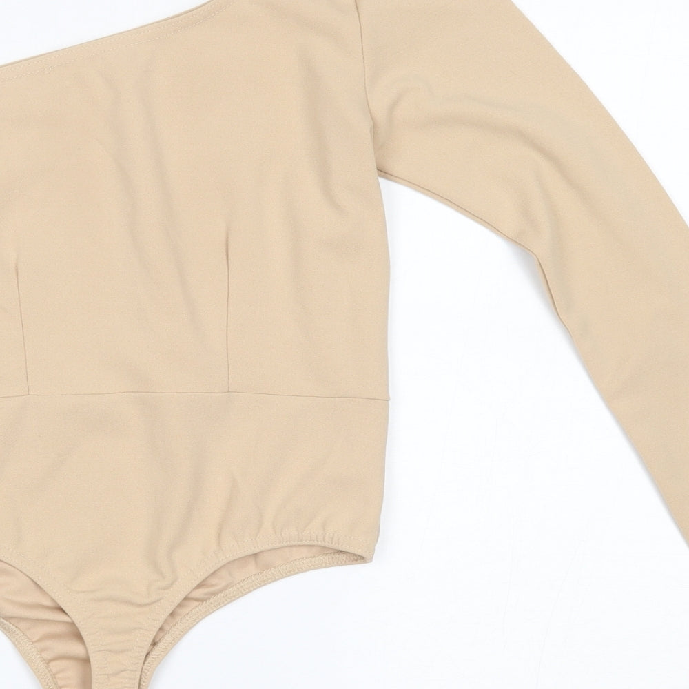 In the Style Womens Beige Bodysuit One-Piece Size 8
