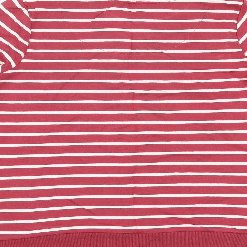 TU Womens Red Striped Basic Blouse Size 8