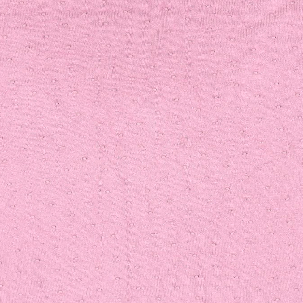 Hampton Republic Womens Pink Polka Dot Pullover Jumper Size S
