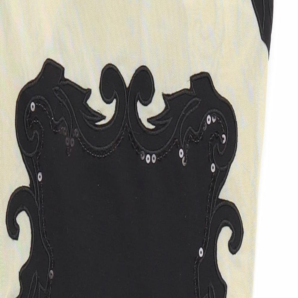 Evita Gold Womens Multicoloured Bodycon Size 6