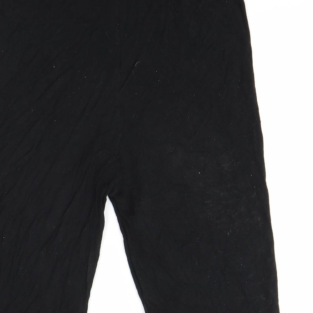 PRETTYLITTLETHING Womens Black Sweat Shorts Size 10