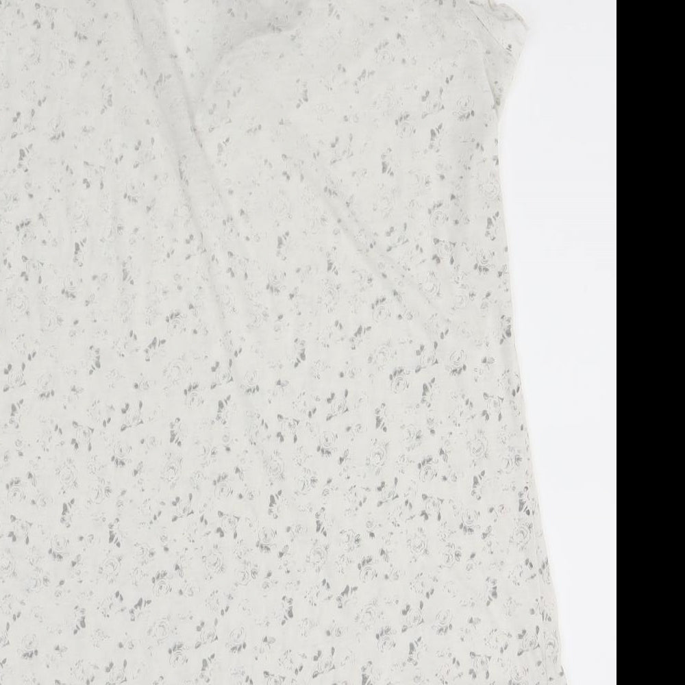 Matalan Womens White Floral Top Dress Size 12