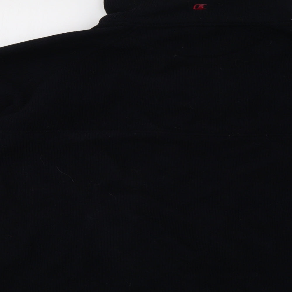C.S. Active Womens Black Henley Sweatshirt Size L