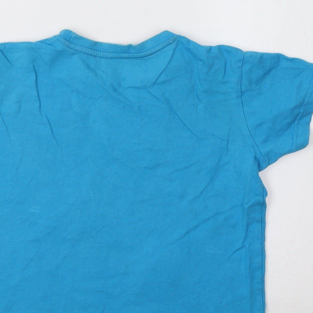 Matalan Girls Blue Basic T-Shirt Size 6-7 Years - Monkey