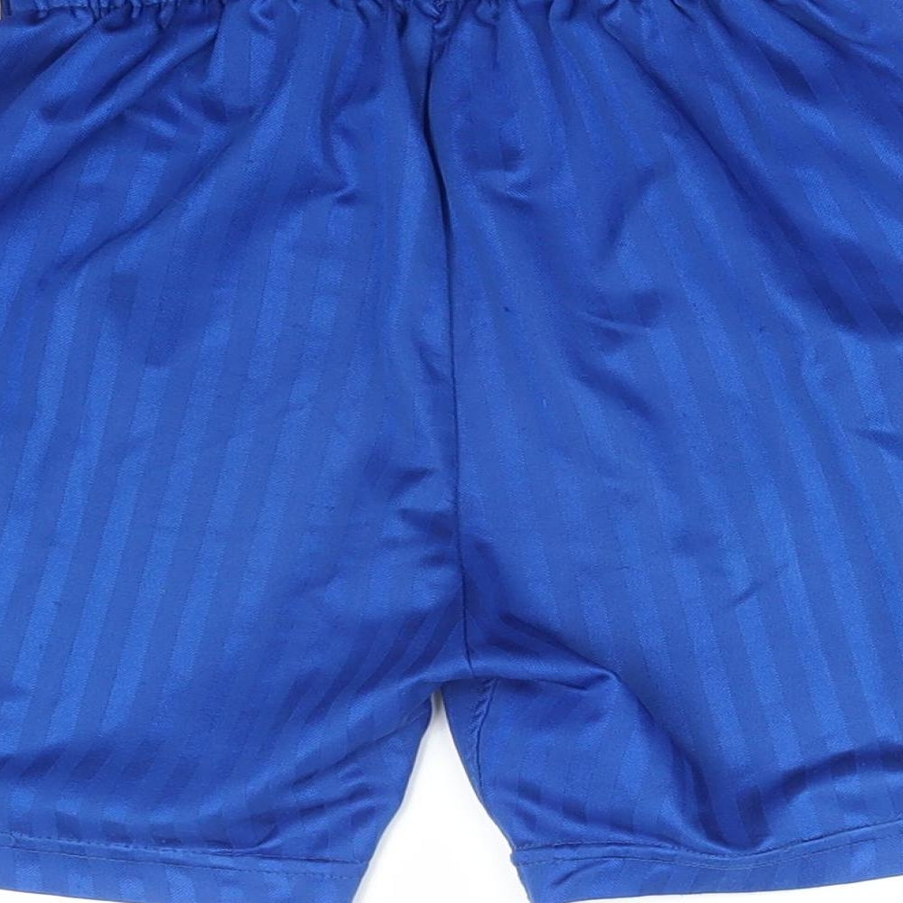 PRO STAR Boys Blue Striped Sweat Shorts Size XS