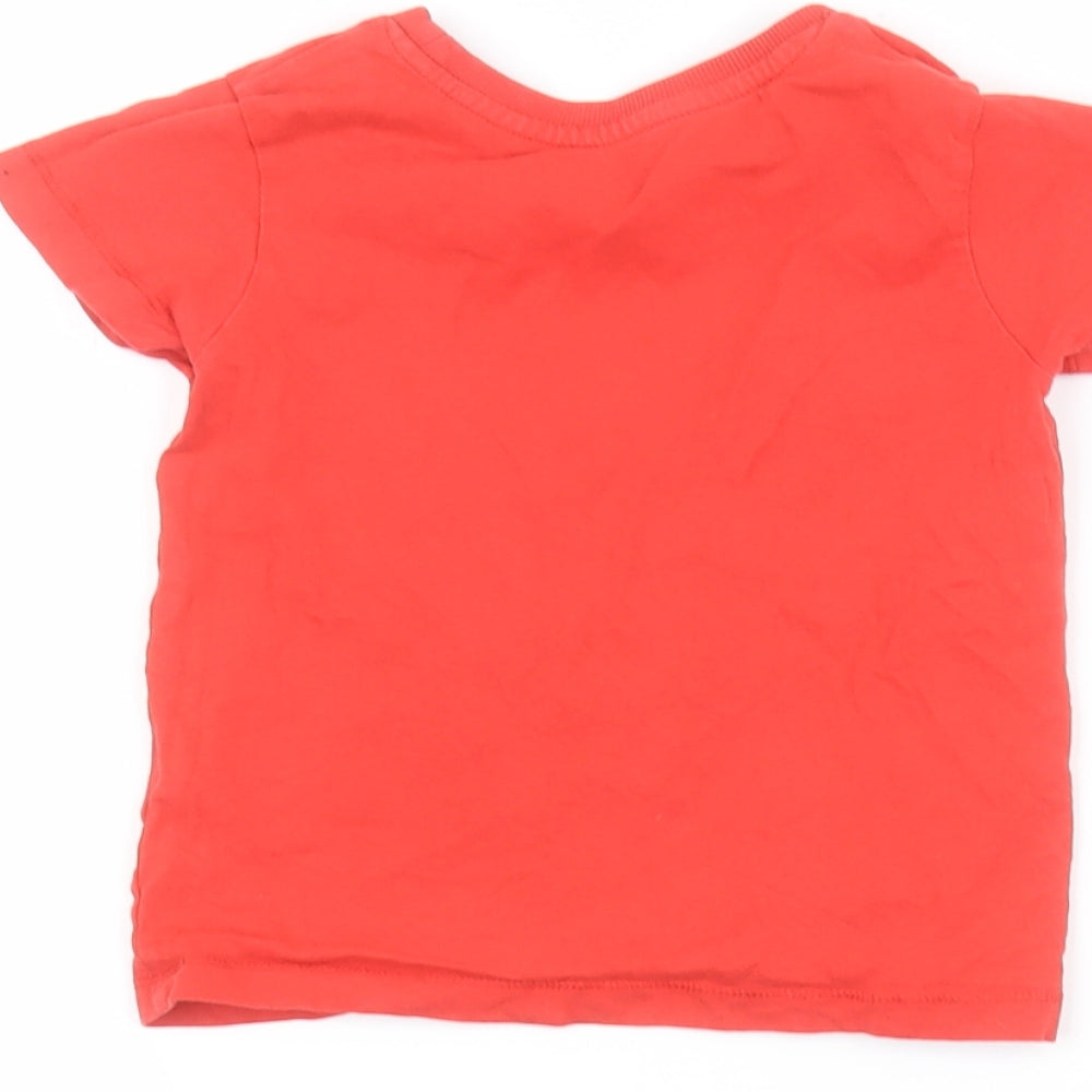Matalan Girls Red Basic T-Shirt Size 2-3 Years