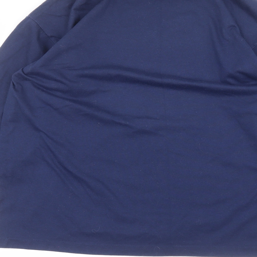 monique Womens Blue Pullover Jumper Size L