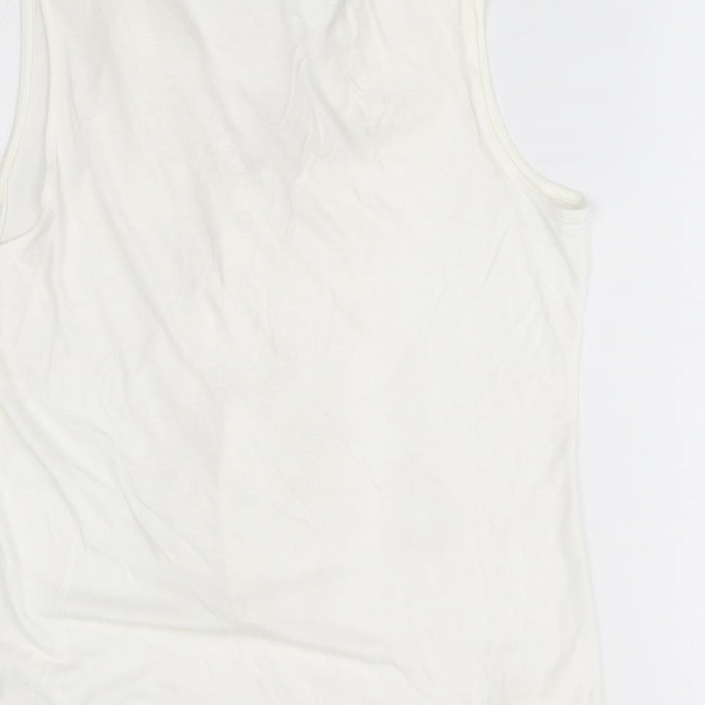 H&M Womens White Basic Blouse Size L