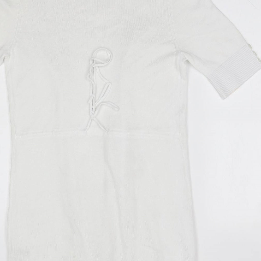 Wallis Womens White Coatigan Size M