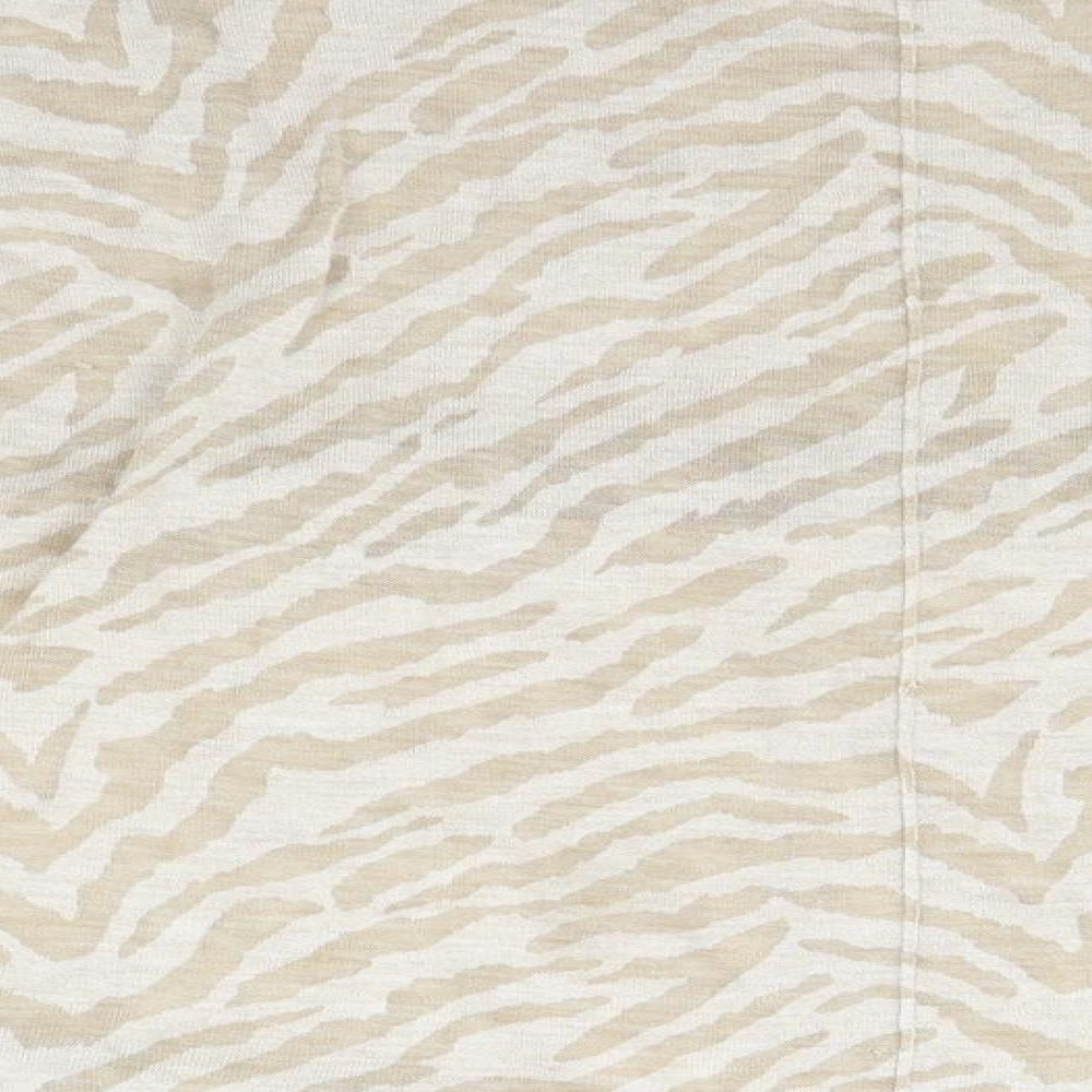 H&M Womens Beige Animal Print Basic T-Shirt Size S