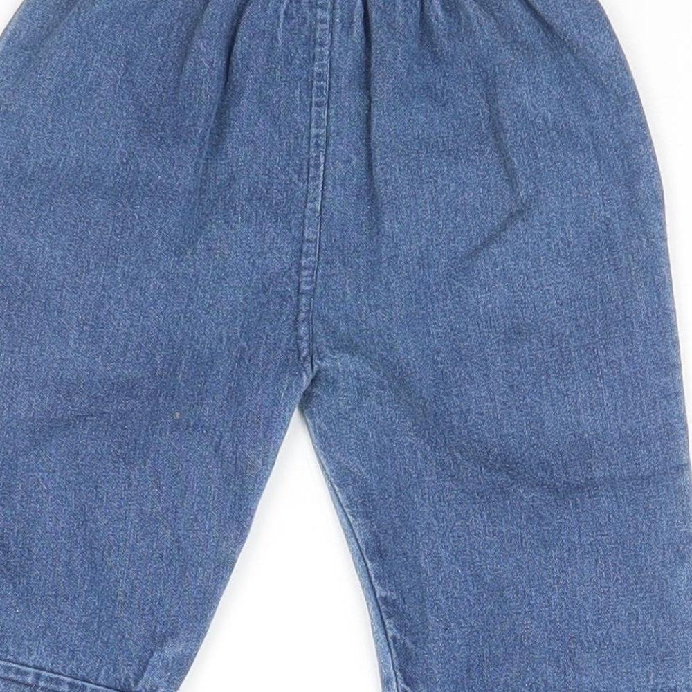 Baby C Boys Blue Cargo Jeans Size 6-9 Months - Car