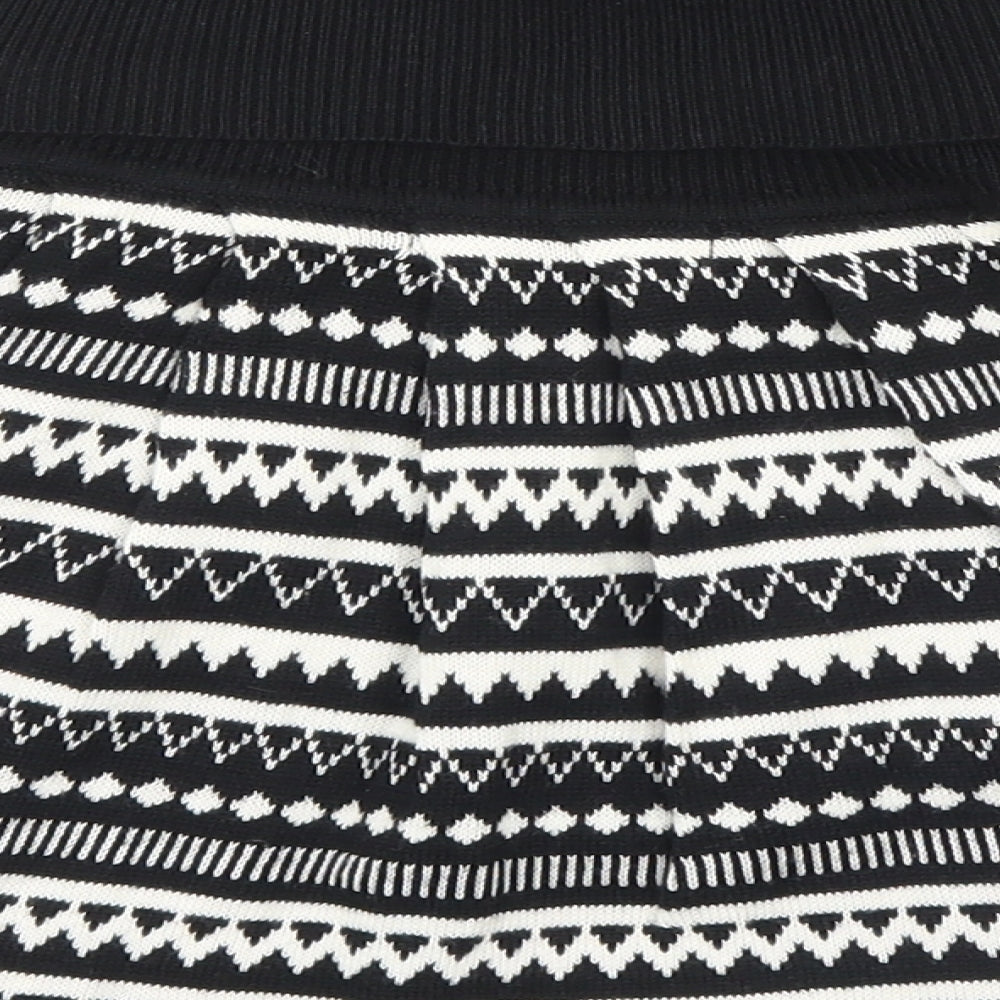 Atmosphere Womens Black Geometric Wrap Jumper Size 6