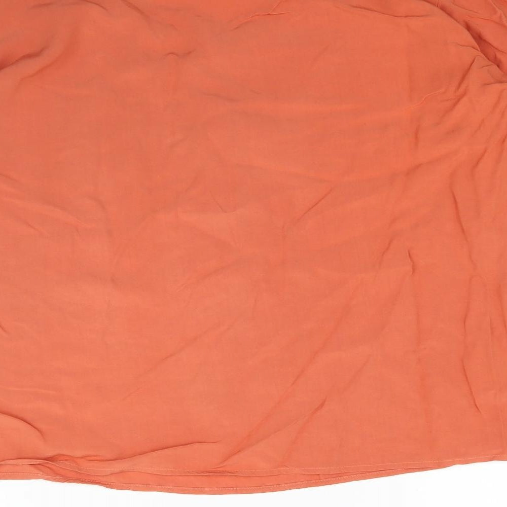 R EDITION Womens Orange Basic Blouse Size 18
