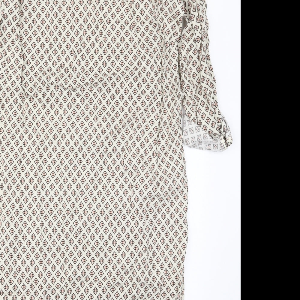 Atmosphere Womens Beige Geometric Pencil Dress Size 4
