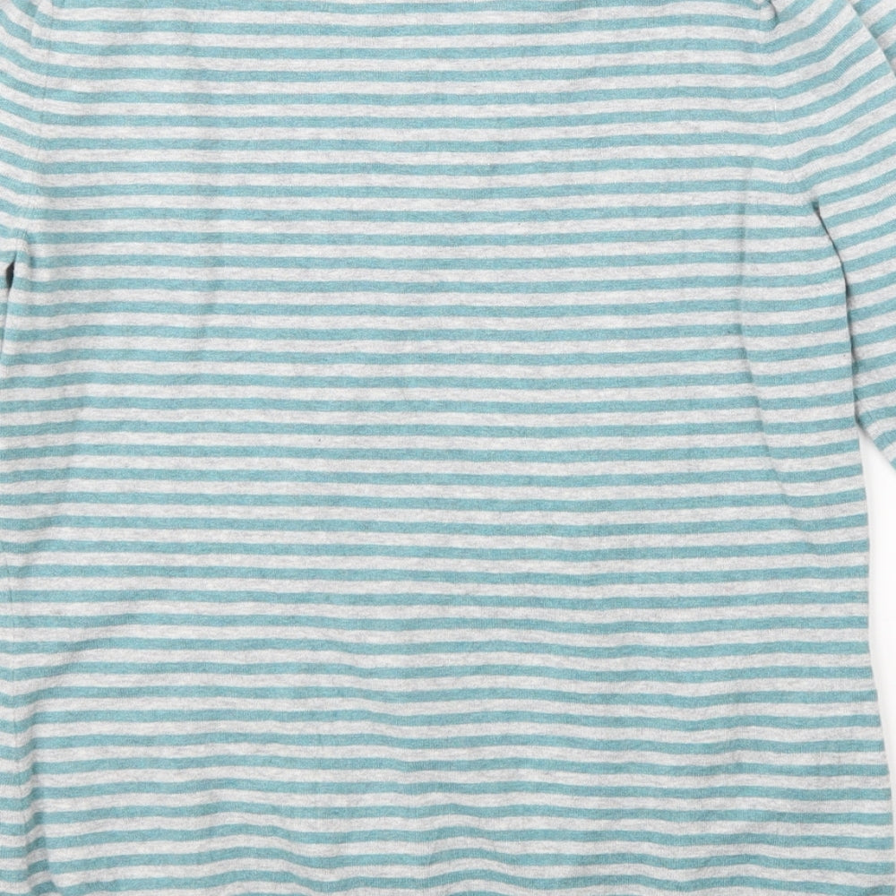 Gap Womens Blue Striped Knit Pullover Jumper Size L