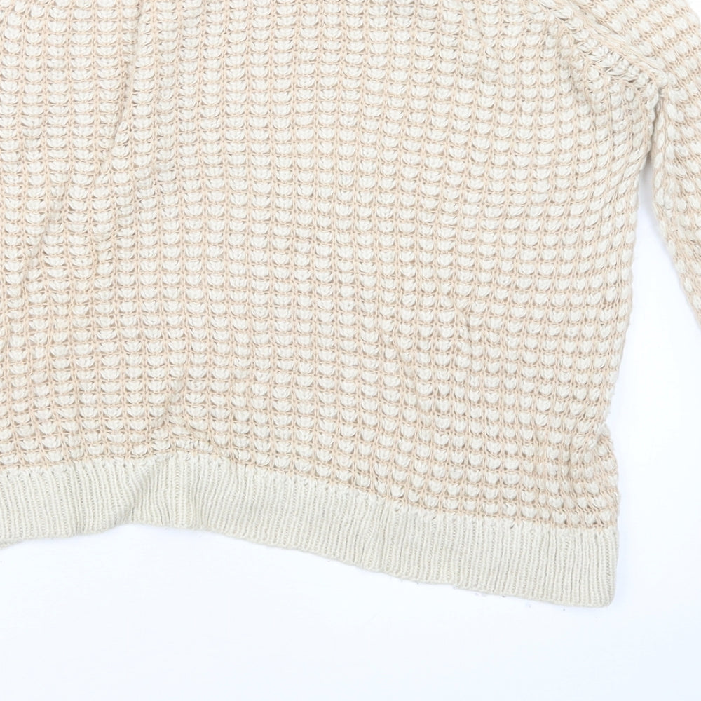 George Womens Beige Knit Pullover Jumper Size 8
