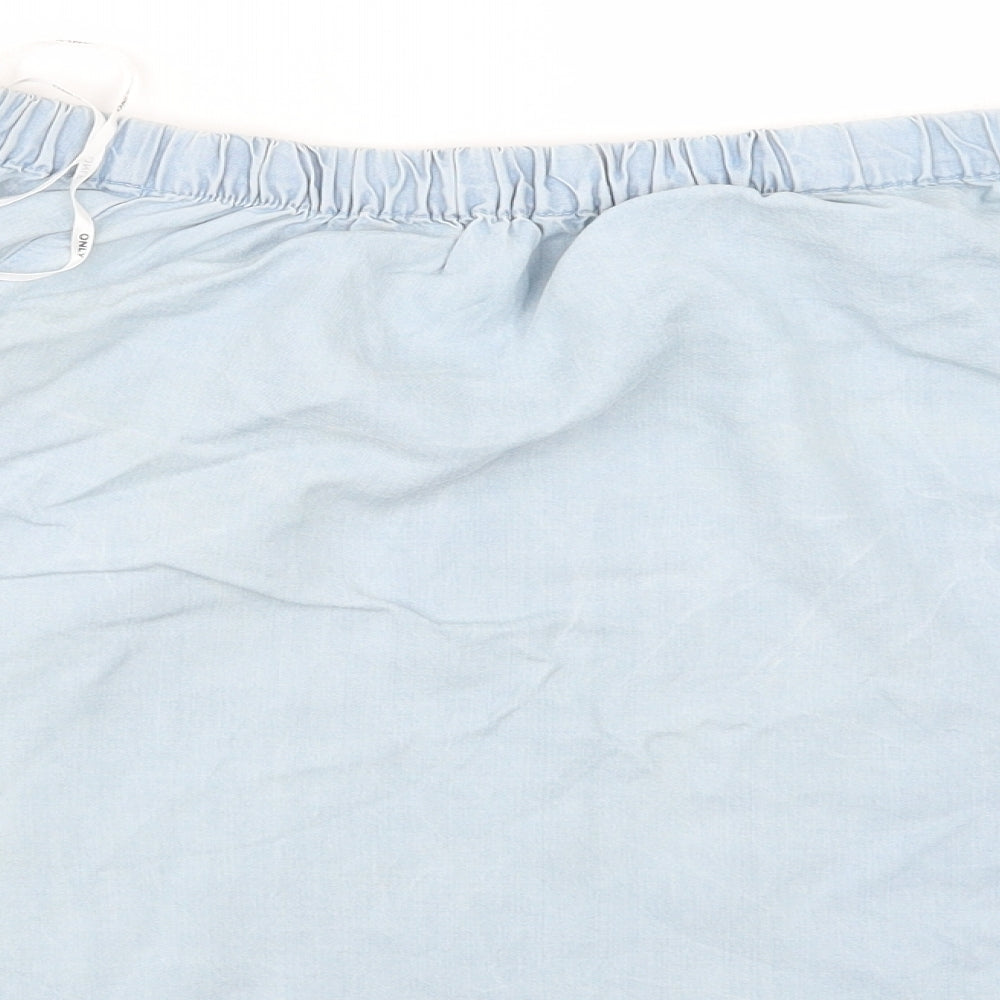 Only Womens Blue Basic Blouse Size 6