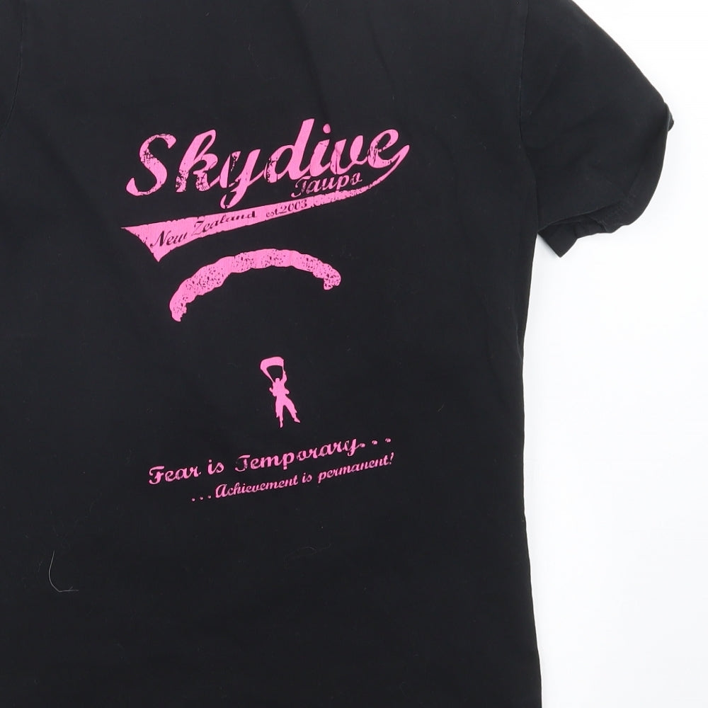 Sketch Womens Black Basic T-Shirt Size M